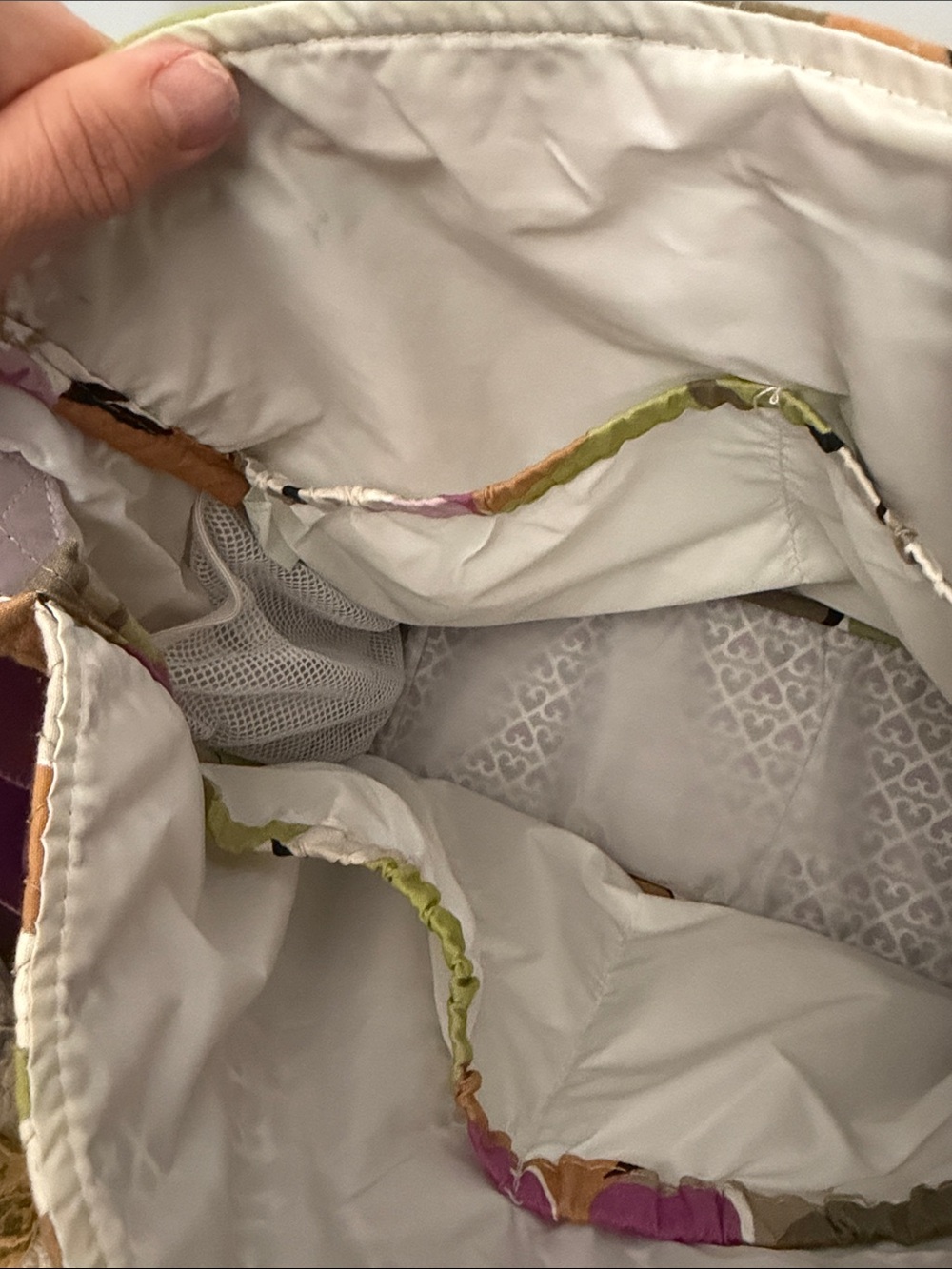 Vera Bradley Floral Quilted Crossbody Messenger Diaper Bag "Portobello Road" - Picture 4 of 10